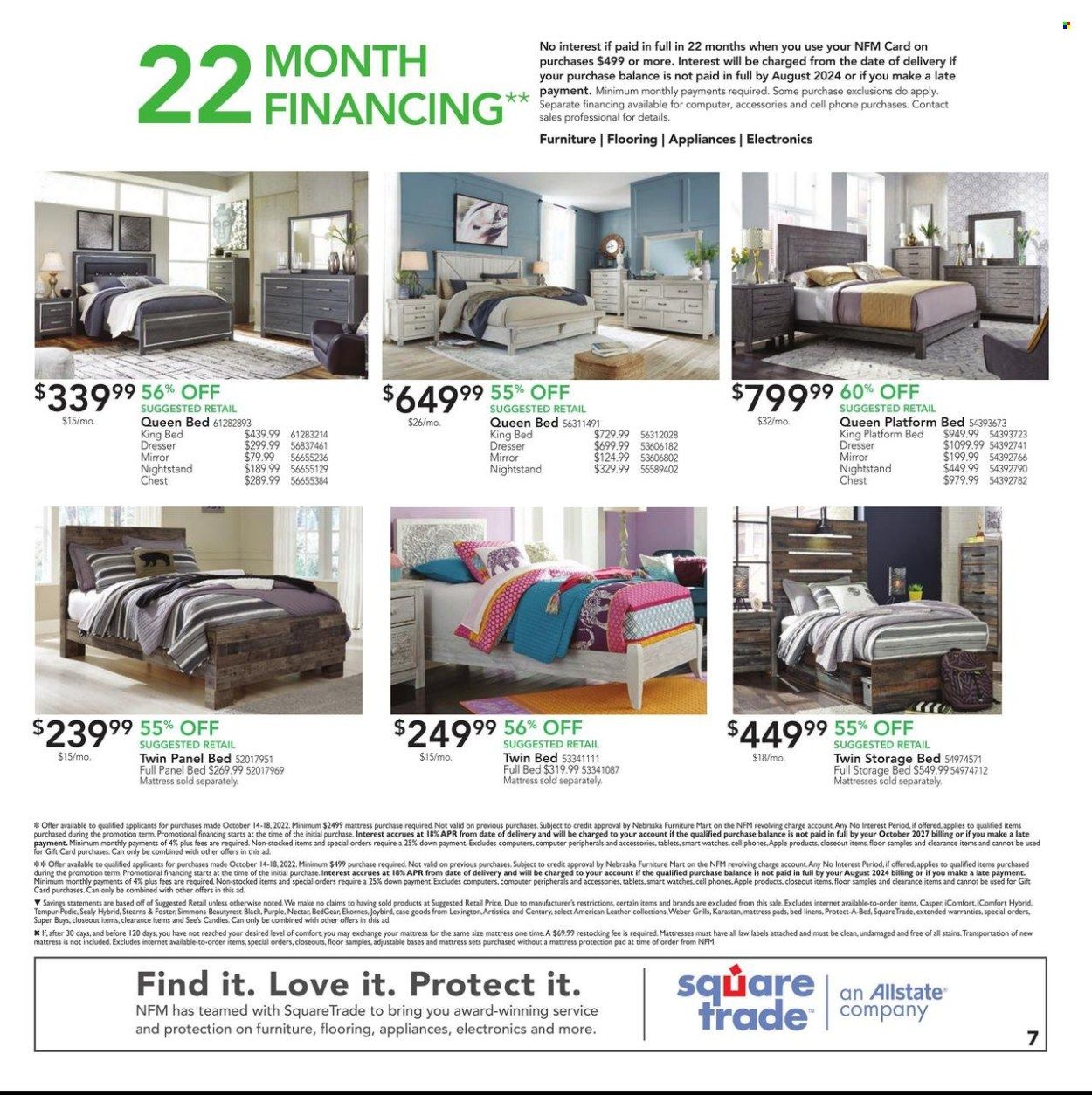 Nebraska Furniture Mart (IA, KS, NE, TX) Weekly Ad Flyer Specials October 14 to October 18, 2022