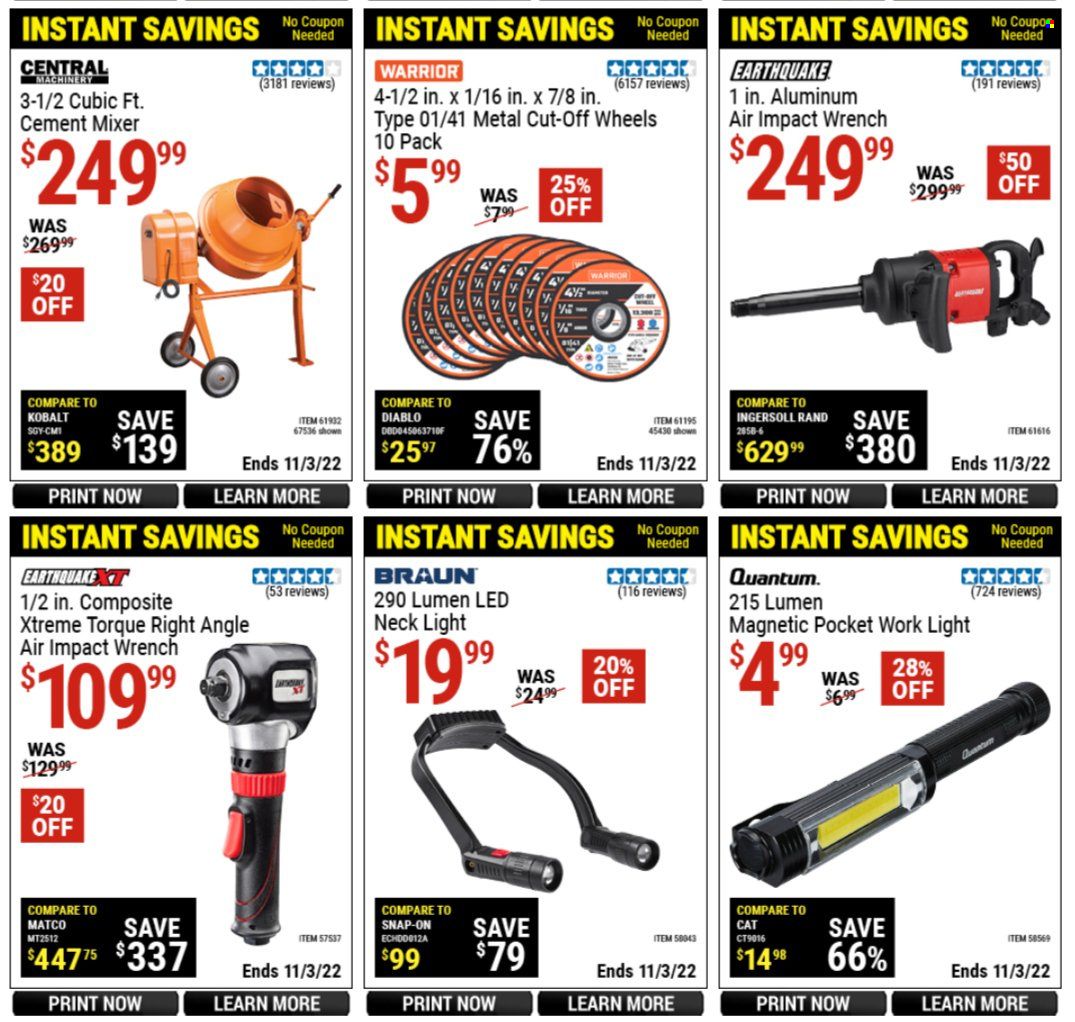 Harbor Freight Weekly Ad Flyer Specials October 17 to November 3, 2022