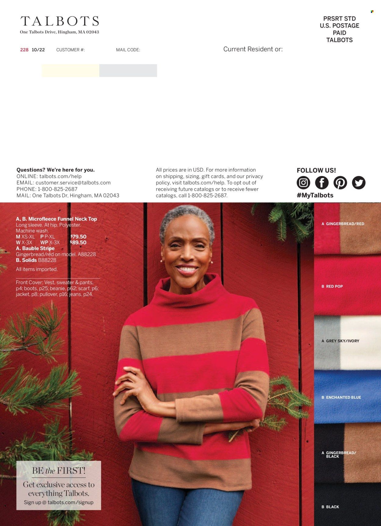 Talbots Weekly Ad Flyer Specials November 1 to November 30, 2022
