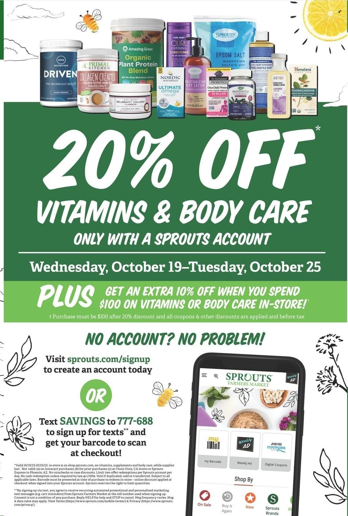 Sprouts Weekly Ad Flyer Specials October 19 to October 25, 2022