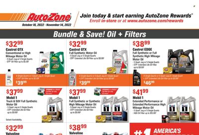 Autozone Weekly Ad Flyer Specials October 18 to November 14, 2022