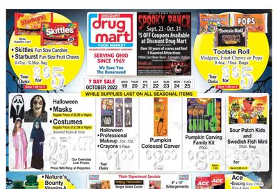 Discount Drug Mart (OH) Weekly Ad Flyer Specials October 19 to October 25, 2022