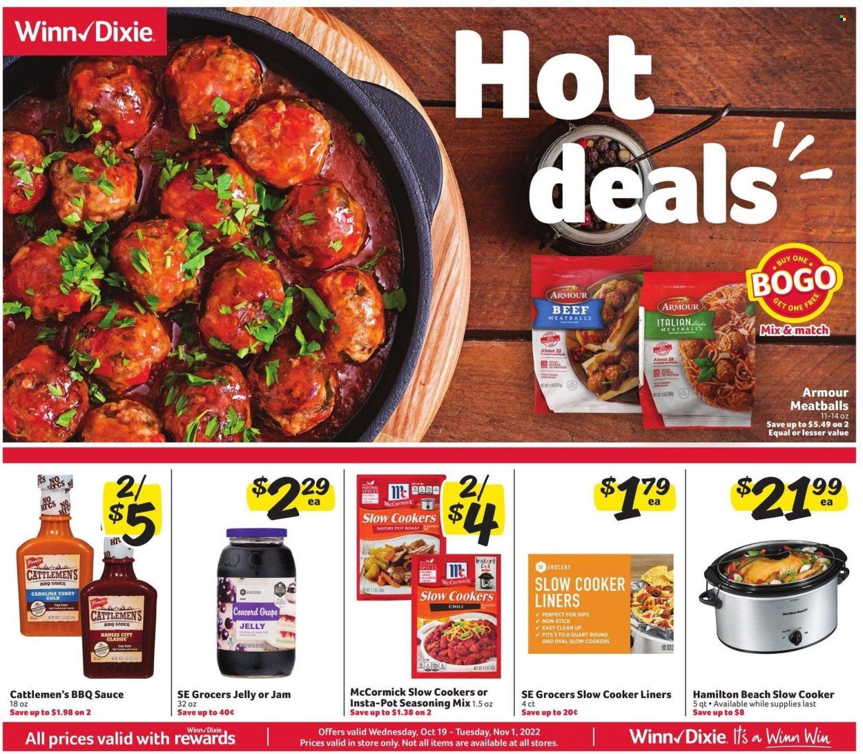 Winn Dixie (AL, FL, GA, LA) Weekly Ad Flyer Specials October 19 to November 1, 2022