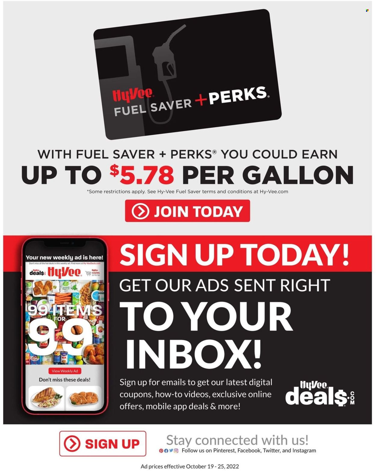 Hy-Vee (IA, IL, MN, MO, SD) Weekly Ad Flyer Specials October 19 to October 25, 2022