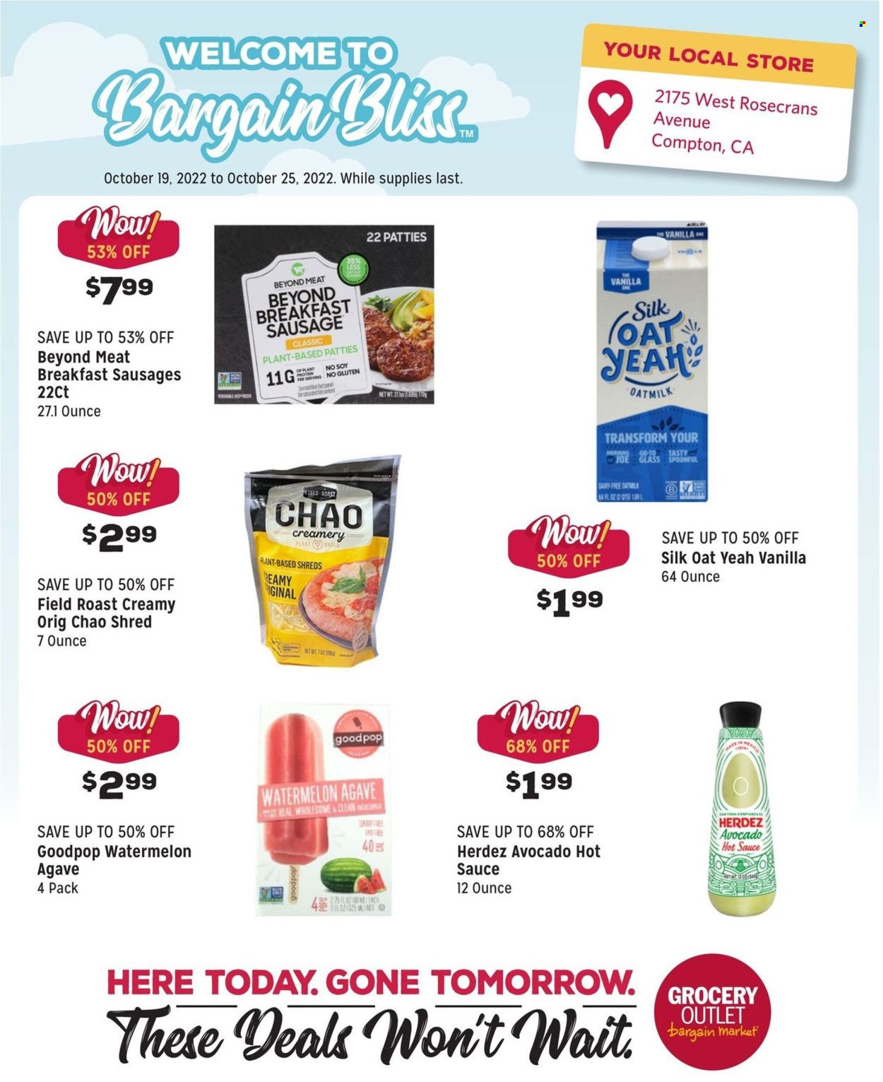 Grocery Outlet (CA, ID, OR, PA, WA) Weekly Ad Flyer Specials October 19 to October 25, 2022