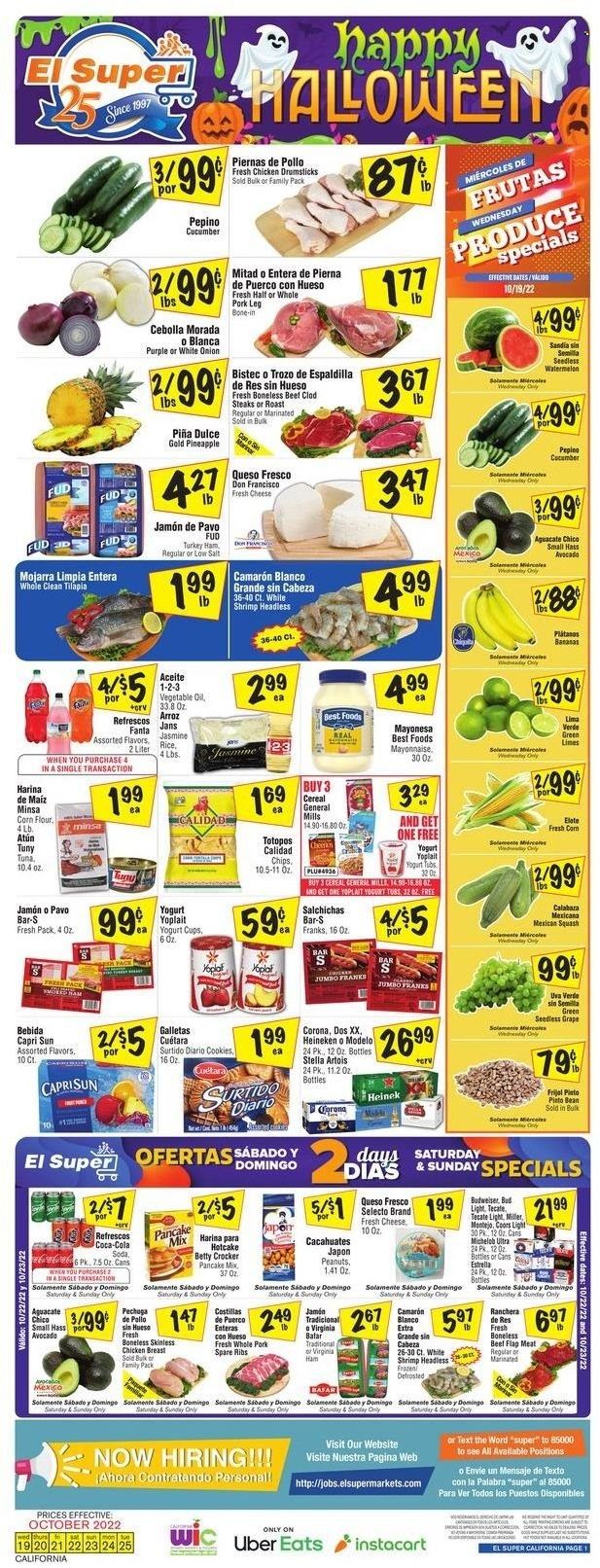 El Super (CA, NM, NV, TX) Weekly Ad Flyer Specials October 19 to October 25, 2022