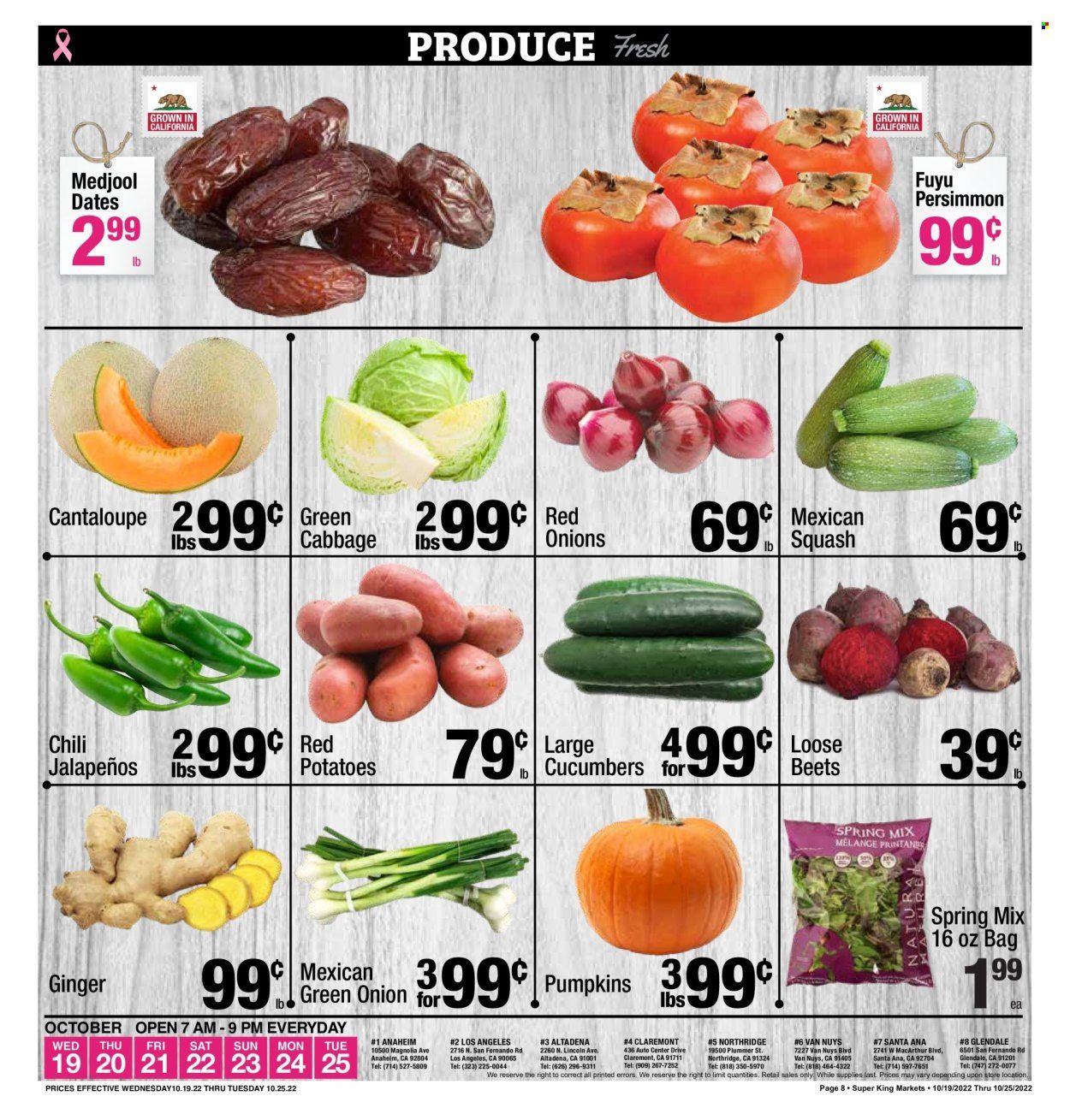 Super King Markets (CA) Weekly Ad Flyer Specials October 19 to October 25, 2022