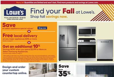 Lowe's Weekly Ad Flyer Specials October 20 to October 26, 2022