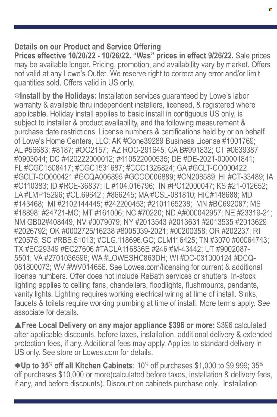 Lowe's Weekly Ad Flyer Specials October 20 to October 26, 2022