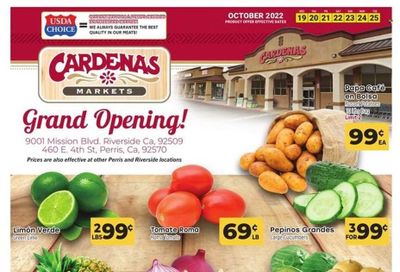 Cardenas (CA, NV) Weekly Ad Flyer Specials October 19 to October 25, 2022