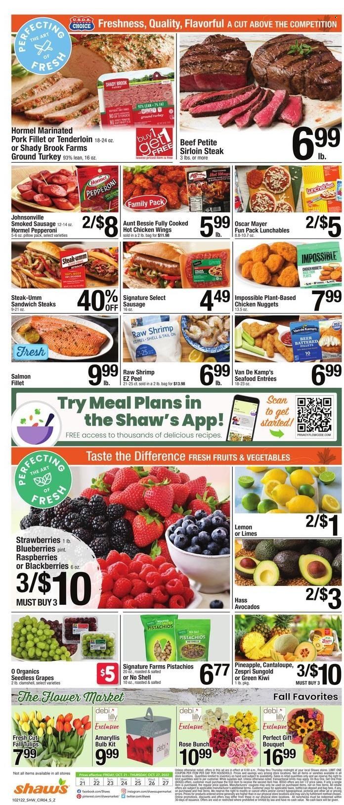 Shaw’s (MA, ME, NH, RI, VT) Weekly Ad Flyer Specials October 21 to October 27, 2022