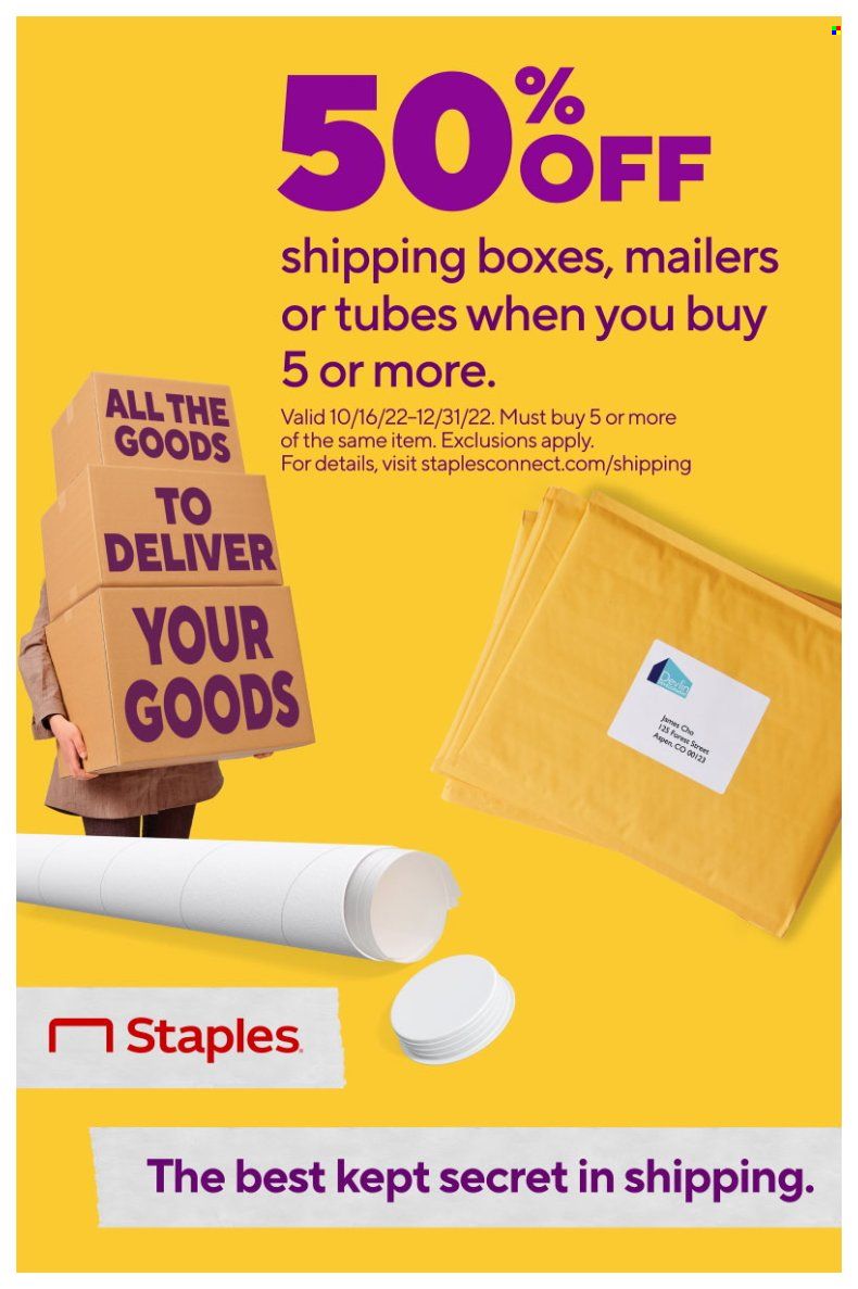 Staples Weekly Ad Flyer Specials October 23 to October 29, 2022