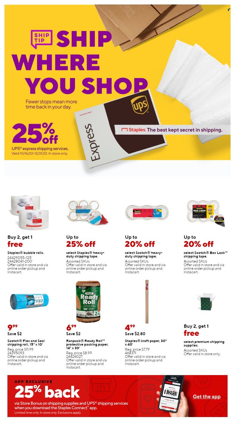 Staples Weekly Ad Flyer Specials October 23 to October 29, 2022