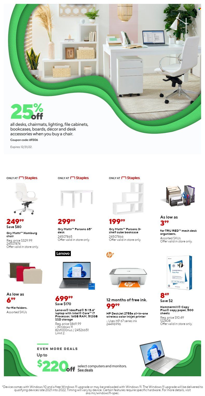 Staples Weekly Ad Flyer Specials October 23 to October 29, 2022