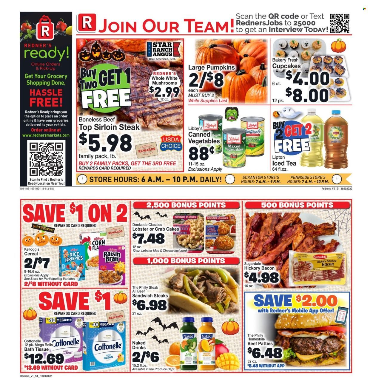 Redner's Markets (DE, MD, PA) Weekly Ad Flyer Specials October 20 to October 26, 2022