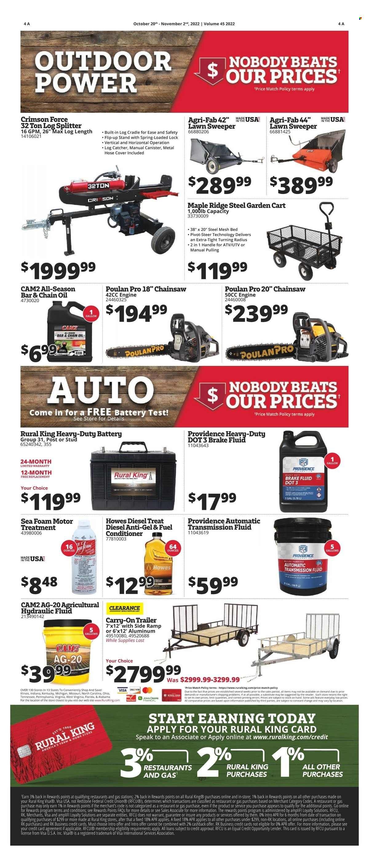 Rural King Weekly Ad Flyer Specials October 20 to November 2, 2022