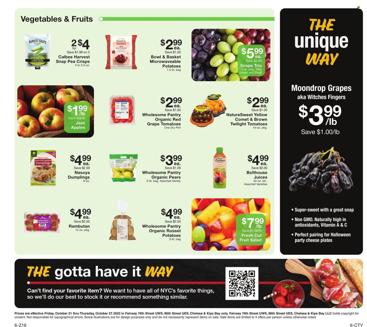 Fairway Market (CT, NJ, NY) Weekly Ad Flyer Specials October 21 to October 27, 2022