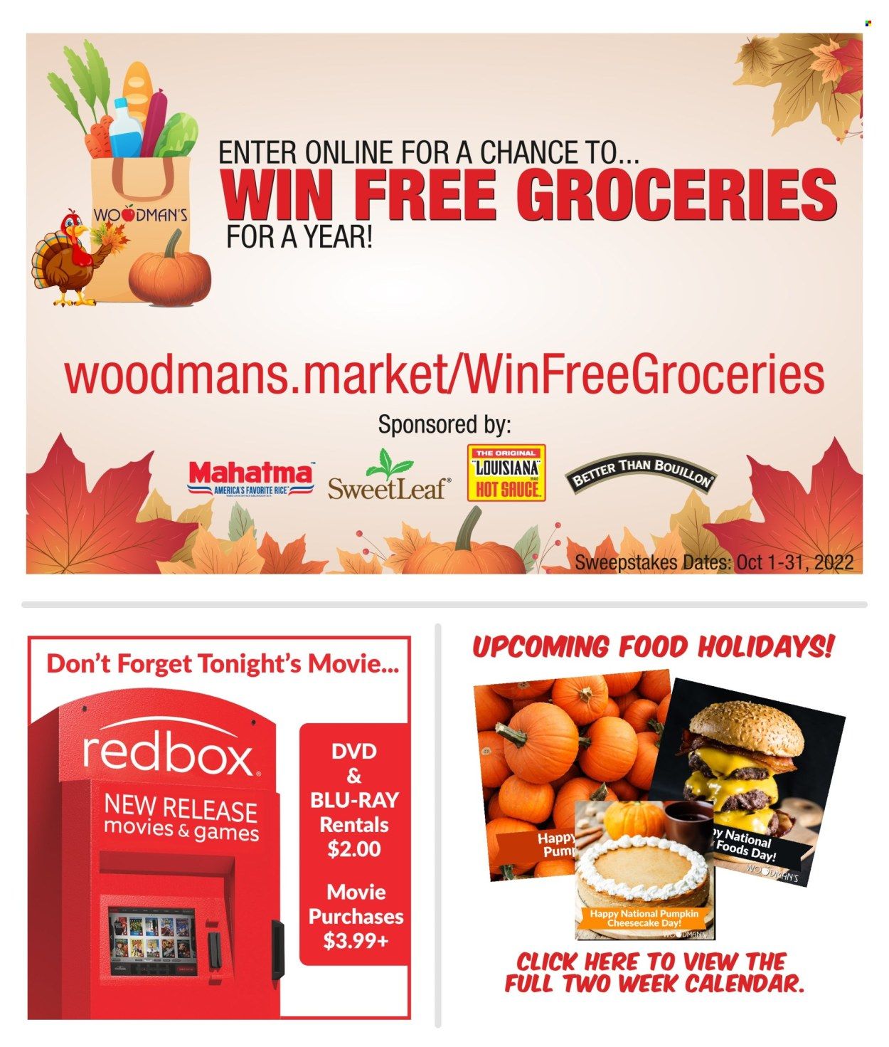 Woodman's Markets (IL, WI) Weekly Ad Flyer Specials October 20 to October 26, 2022