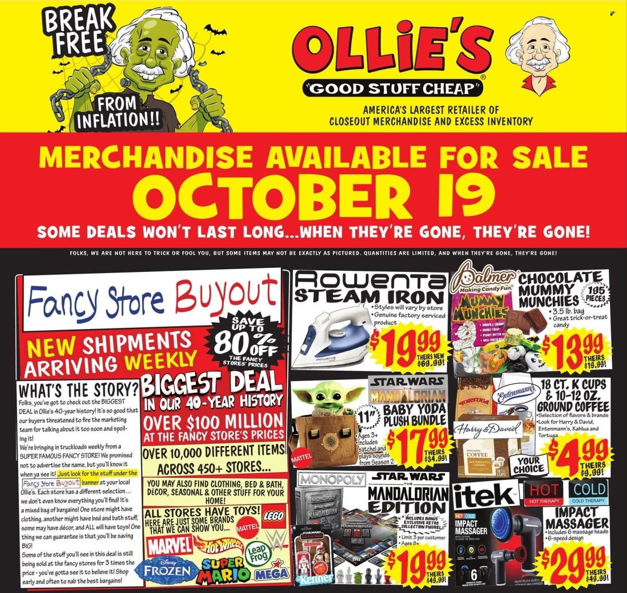 Ollie's Bargain Outlet Weekly Ad Flyer Specials October 20 to October 26, 2022