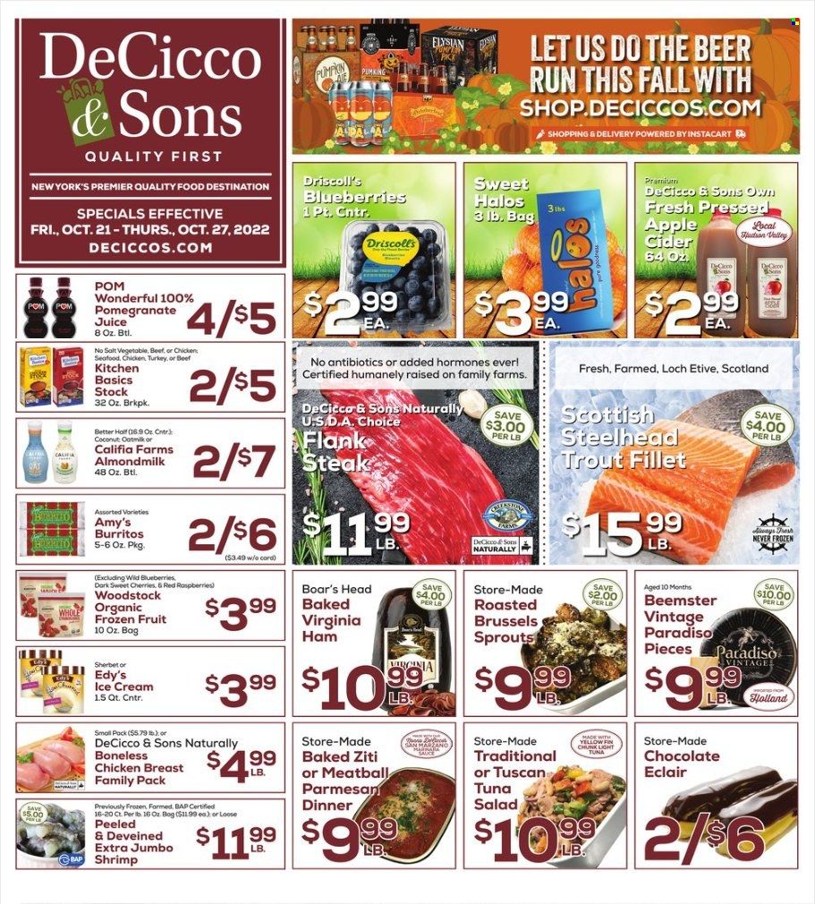 DeCicco & Sons (NY) Weekly Ad Flyer Specials October 21 to October 27, 2022