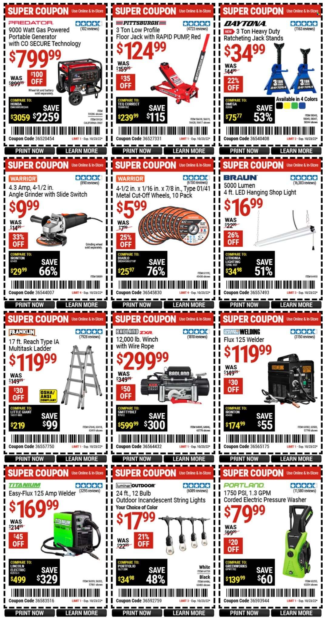 Harbor Freight Weekly Ad Flyer Specials October 21 to October 23, 2022