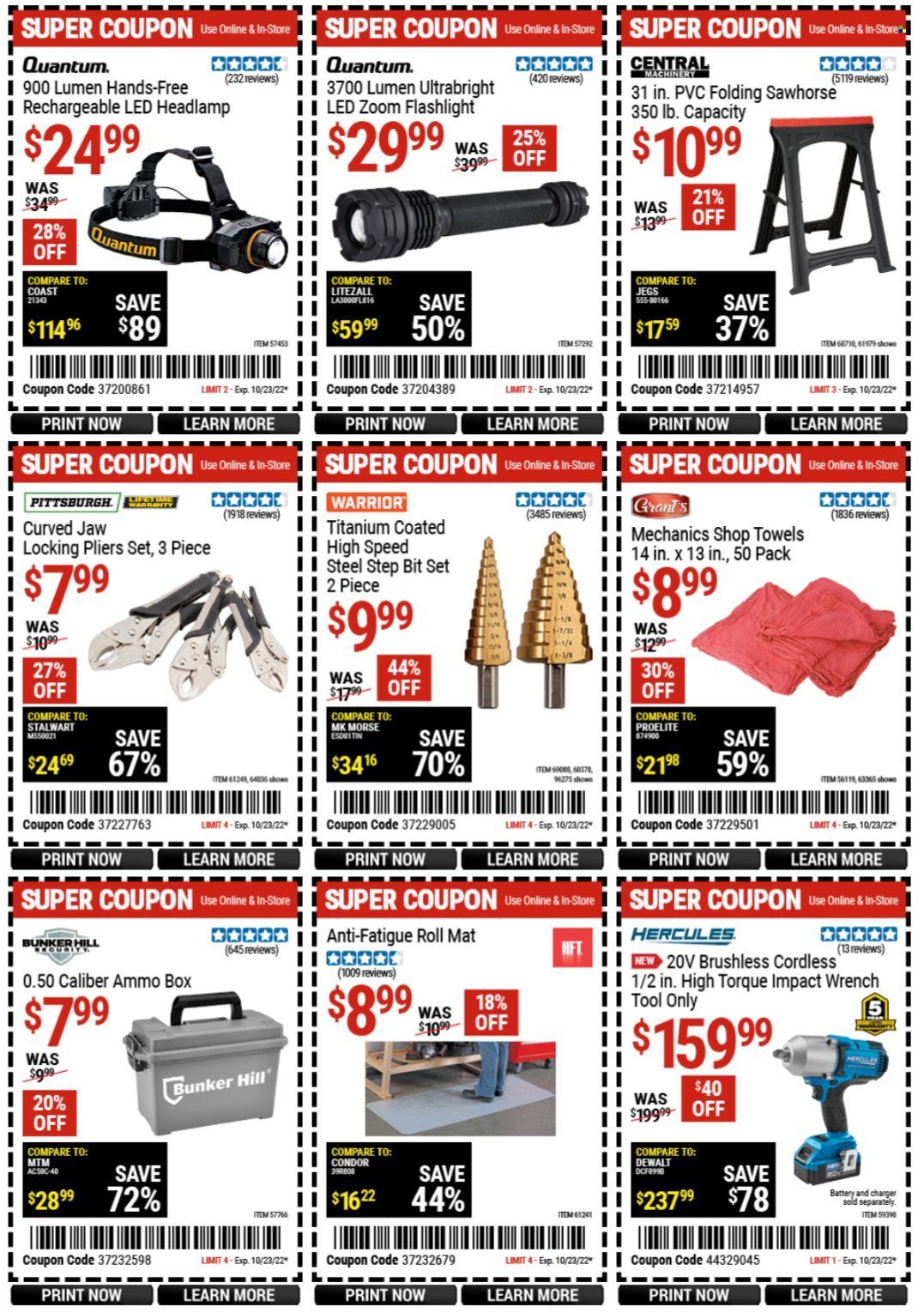Harbor Freight Weekly Ad Flyer Specials October 21 to October 23, 2022