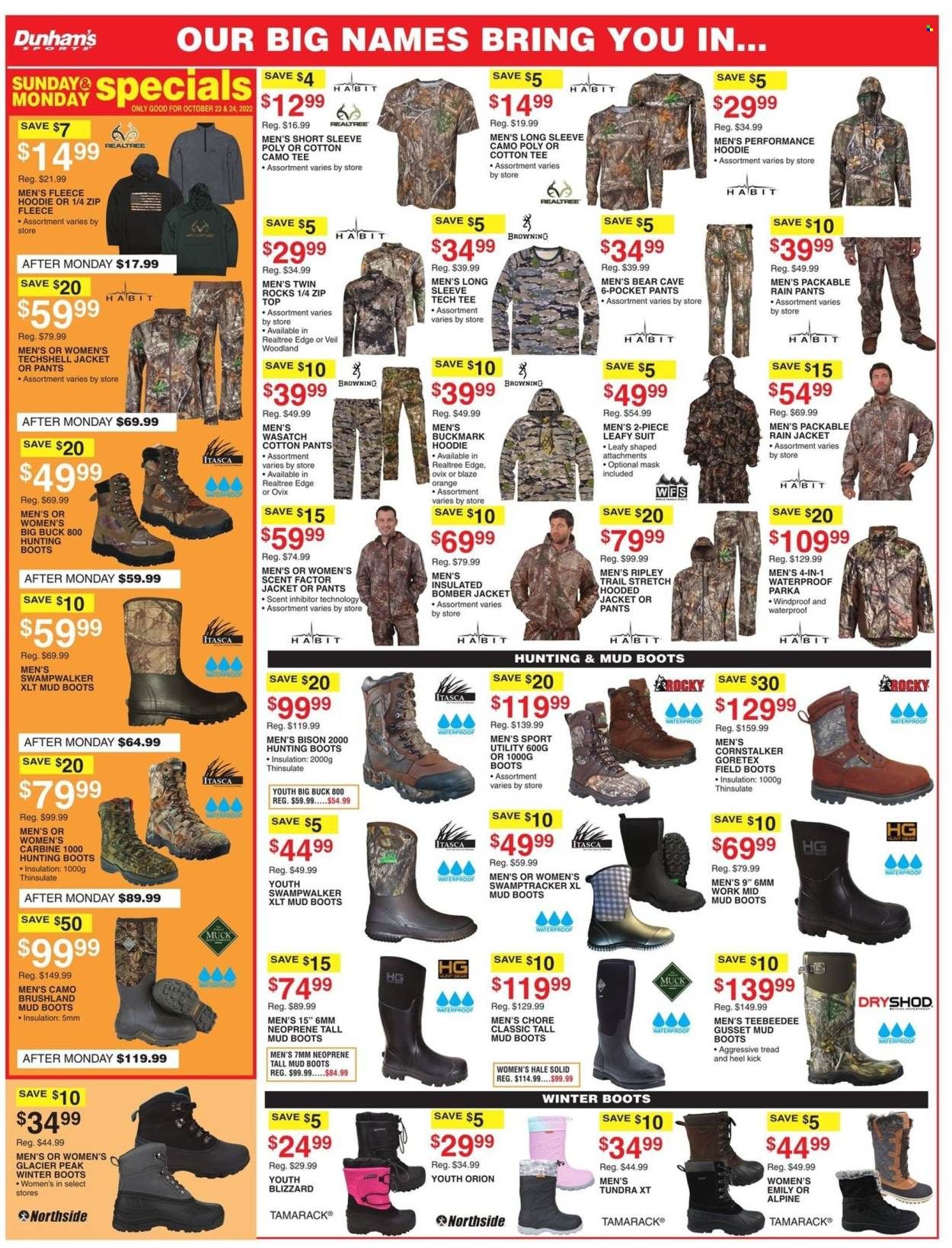 Dunham's Sports (MI, WI) Weekly Ad Flyer Specials October 22 to October 27, 2022