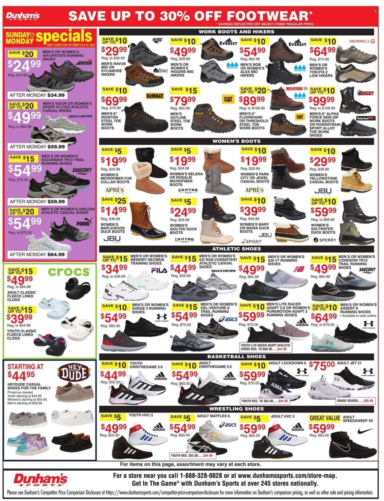 Dunham's Sports (PA) Weekly Ad Flyer Specials October 22 to October 27, 2022