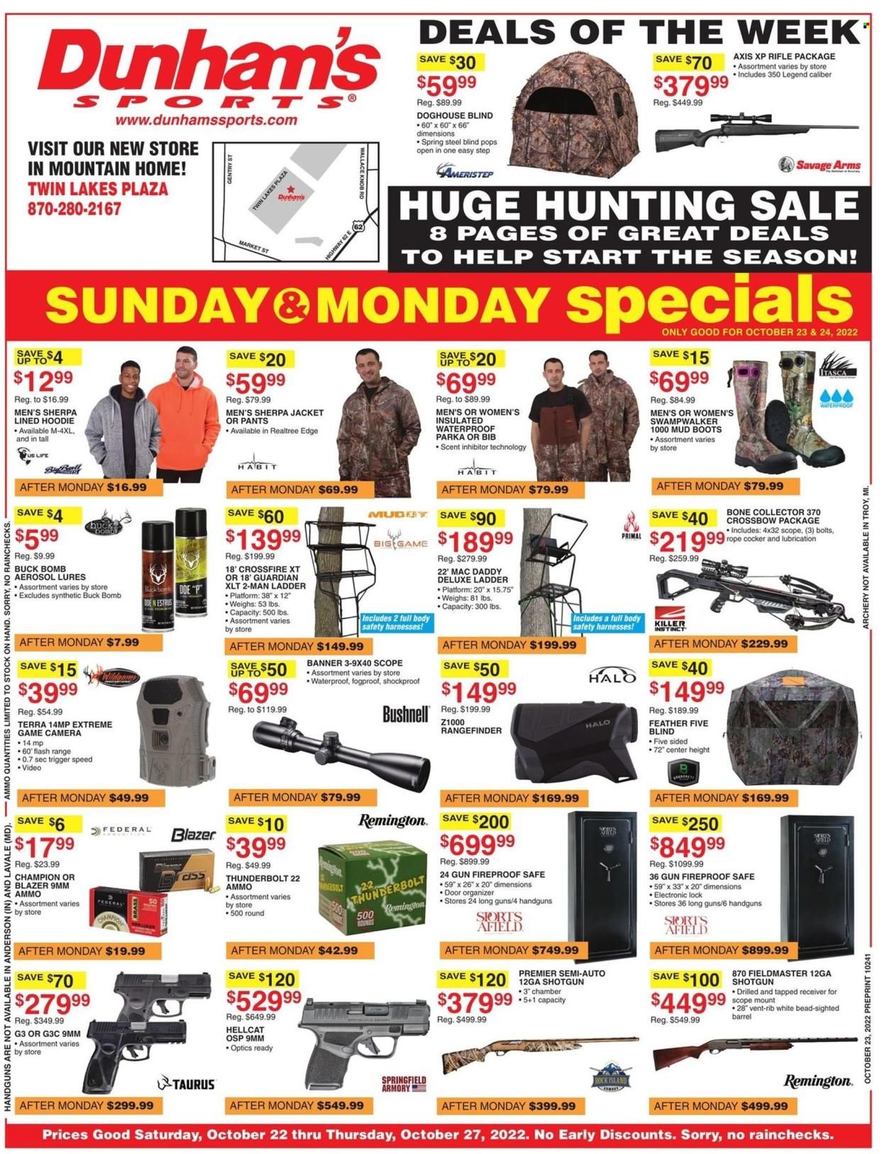 Dunham's Sports (AR) Weekly Ad Flyer Specials October 22 to October 27, 2022