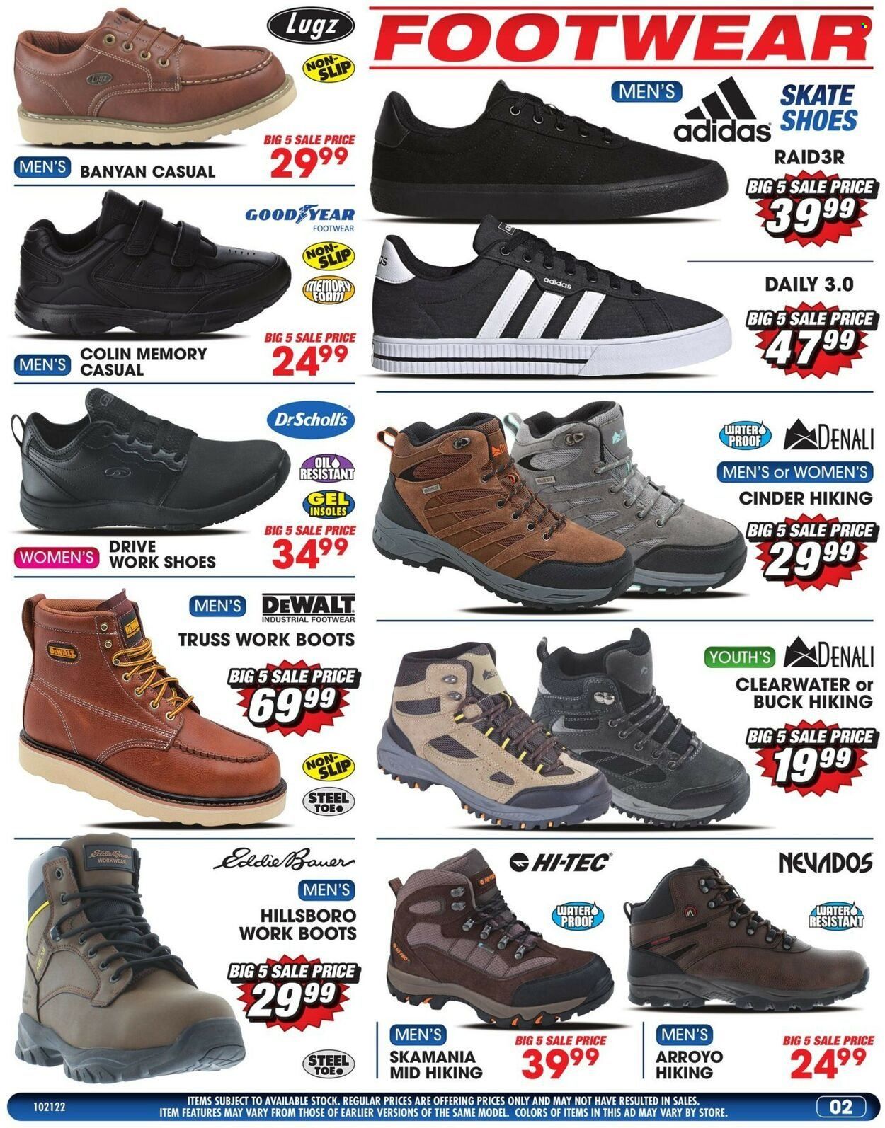 Big 5 (AZ, CA, CO, ID, NM, OR, UT, WA) Weekly Ad Flyer Specials October 21 to October 27, 2022
