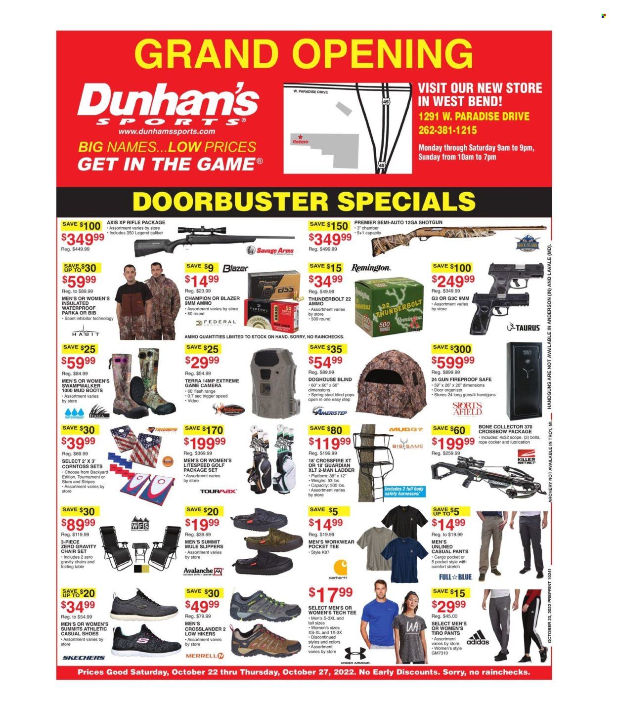 Dunham's Sports (WI) Weekly Ad Flyer Specials October 22 to October 27, 2022