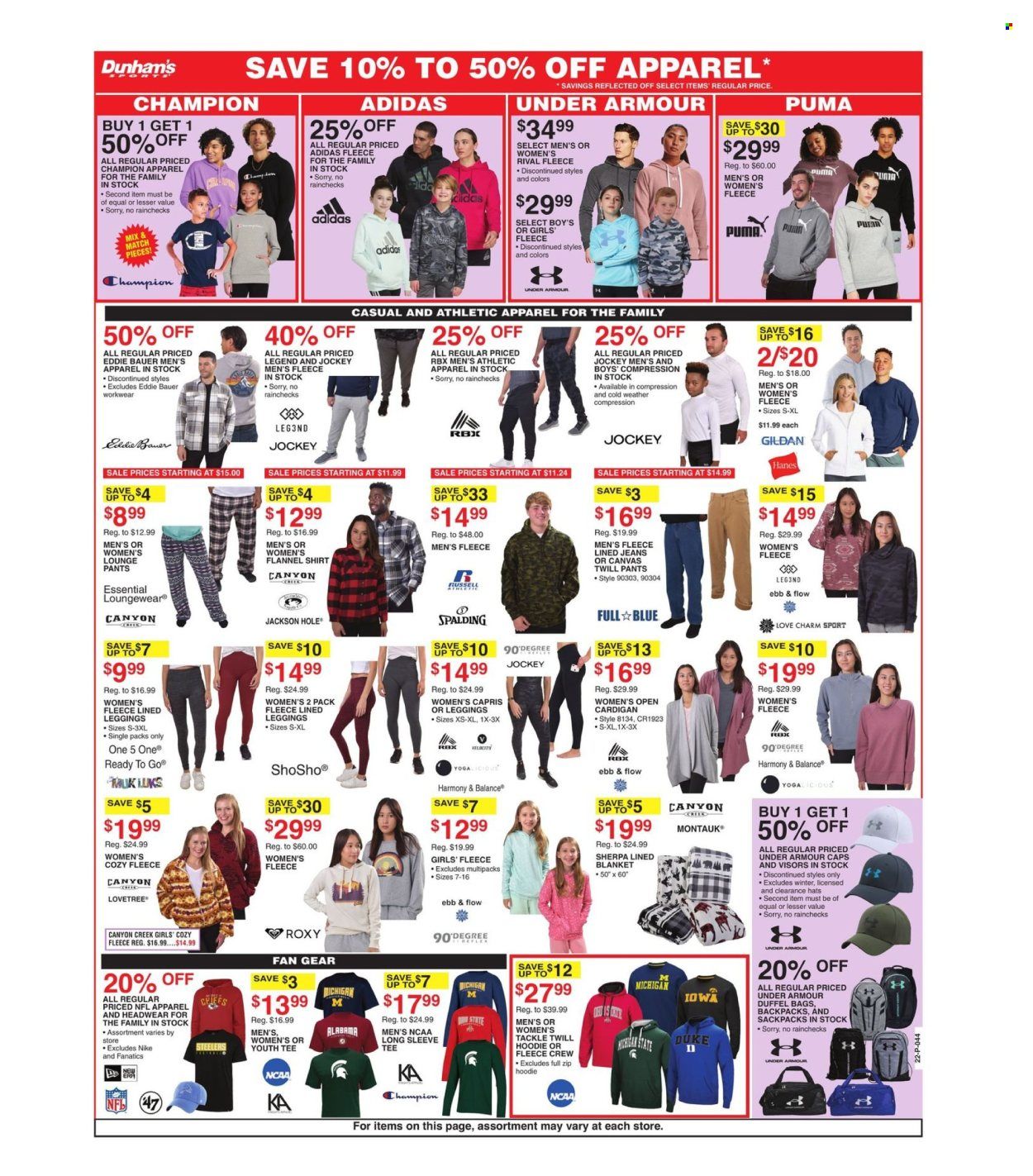 Dunham's Sports (WI) Weekly Ad Flyer Specials October 22 to October 27, 2022