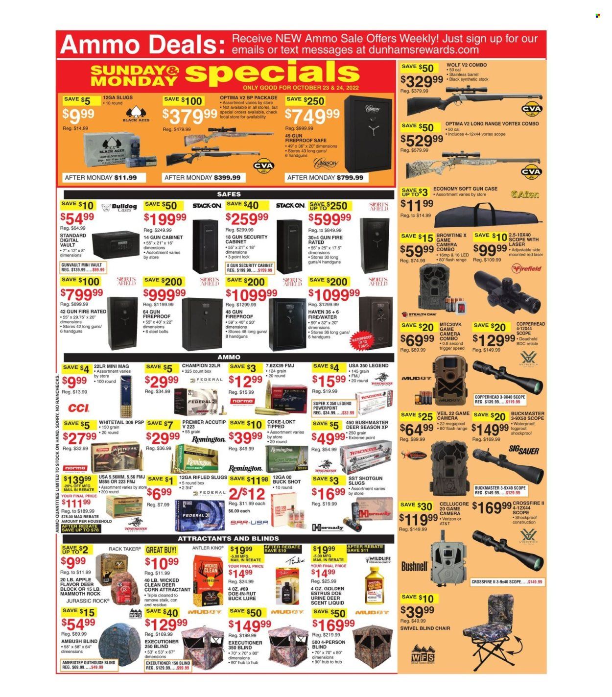 Dunham's Sports (WI) Weekly Ad Flyer Specials October 22 to October 27, 2022