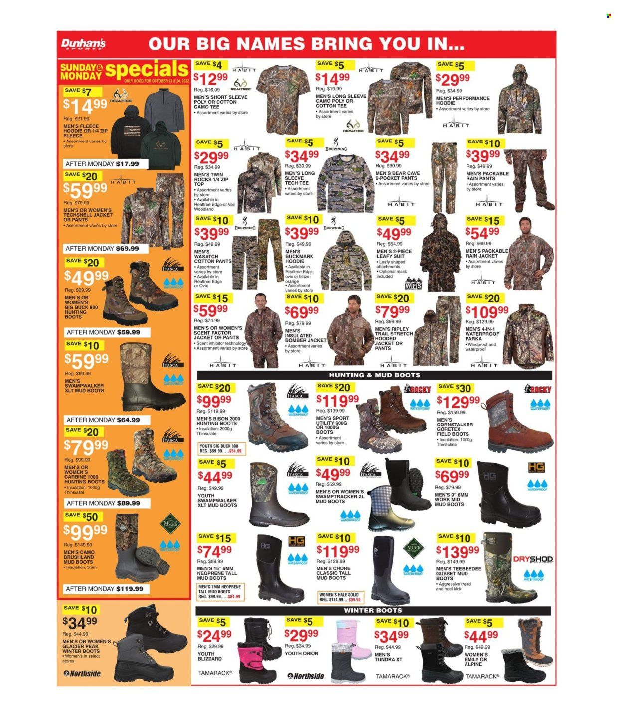 Dunham's Sports (WI) Weekly Ad Flyer Specials October 22 to October 27, 2022