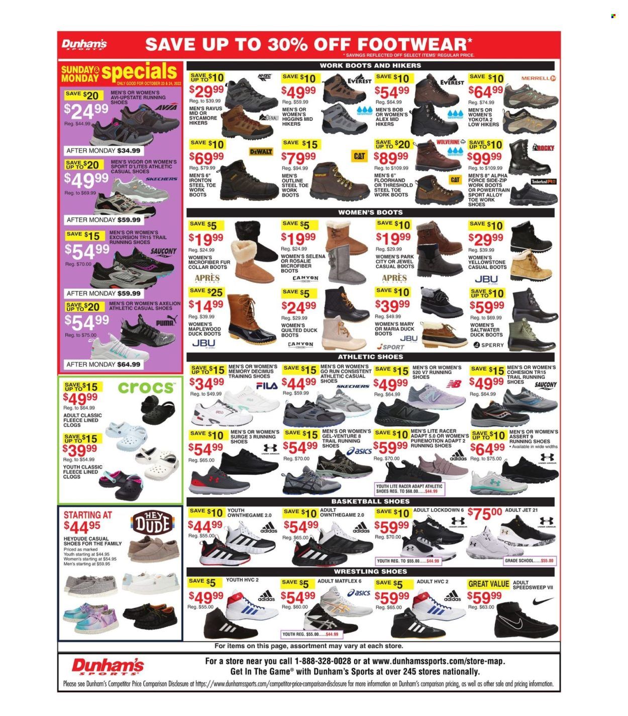 Dunham's Sports (WI) Weekly Ad Flyer Specials October 22 to October 27, 2022