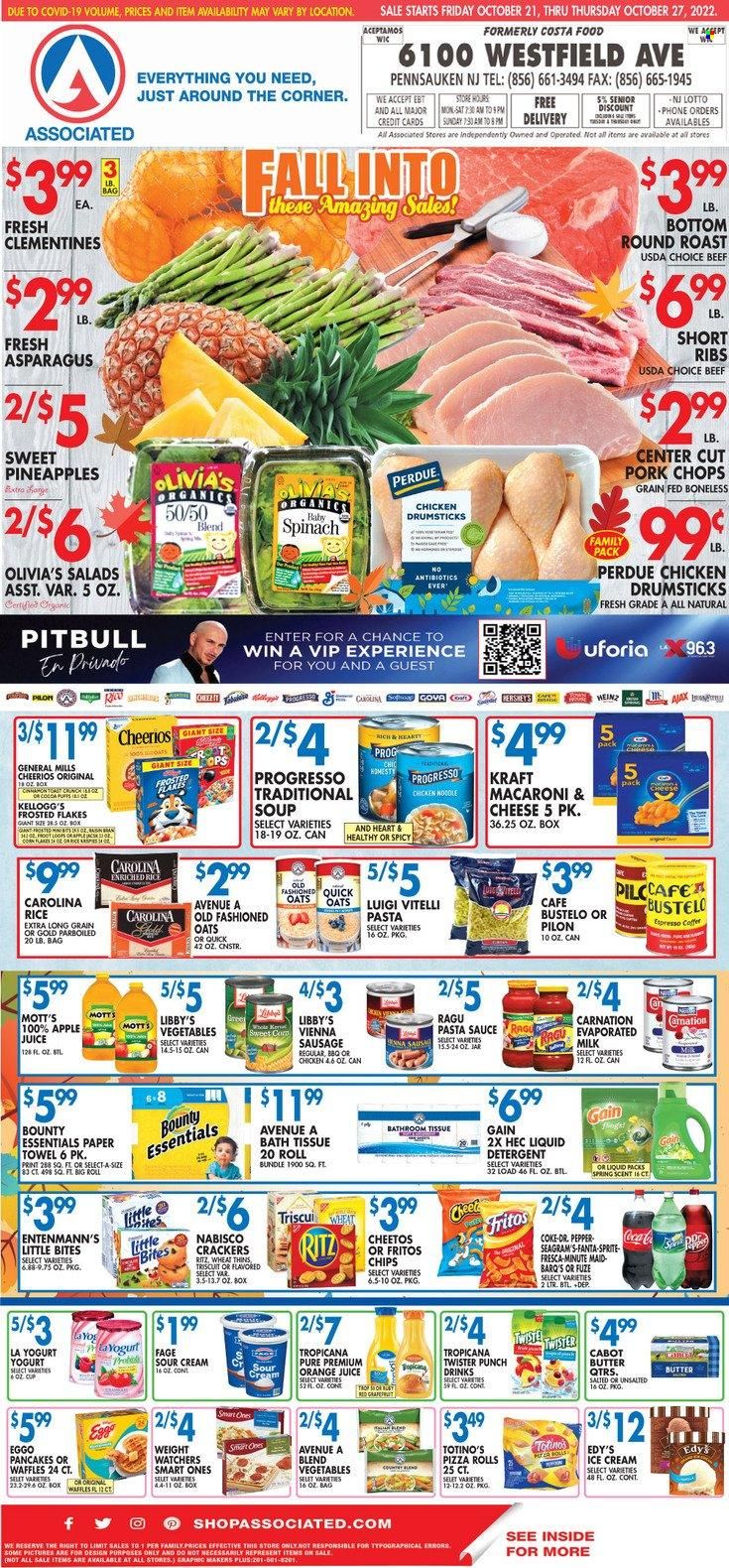 Associated Supermarkets (NY) Weekly Ad Flyer Specials October 21 to October 27, 2022