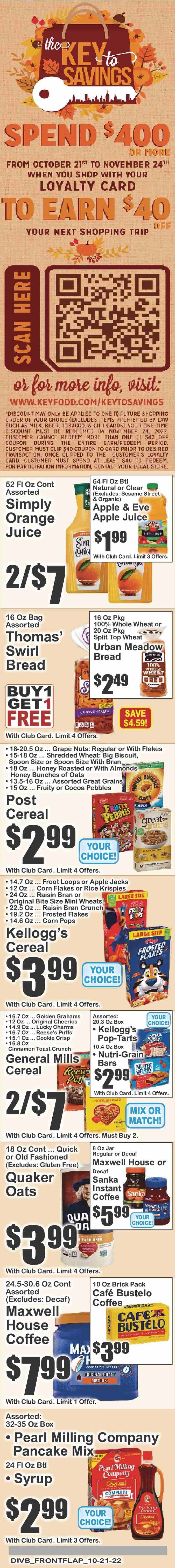 Super Fresh (NY) Weekly Ad Flyer Specials October 21 to October 27, 2022