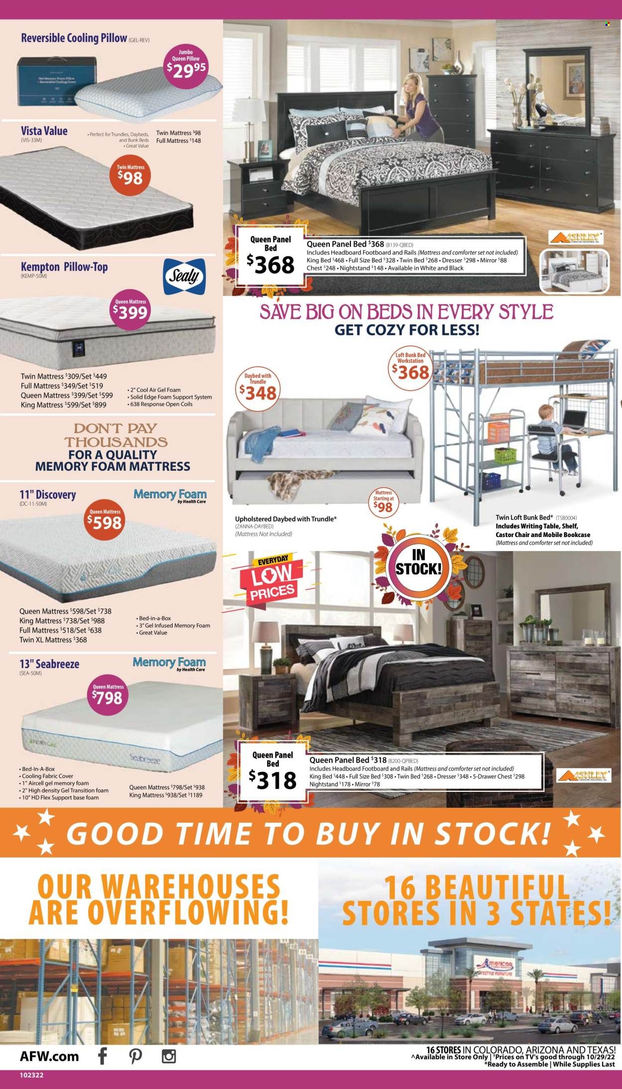 American Furniture Warehouse (AZ, CO, TX) Weekly Ad Flyer Specials October 23 to October 29, 2022