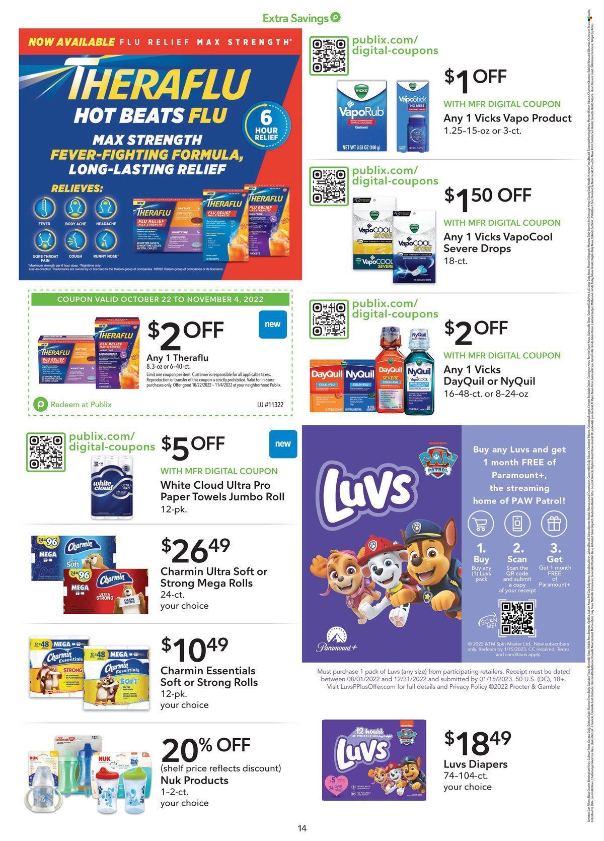 Publix (AL, FL, GA, NC, SC, TN) Weekly Ad Flyer Specials October 22 to November 4, 2022
