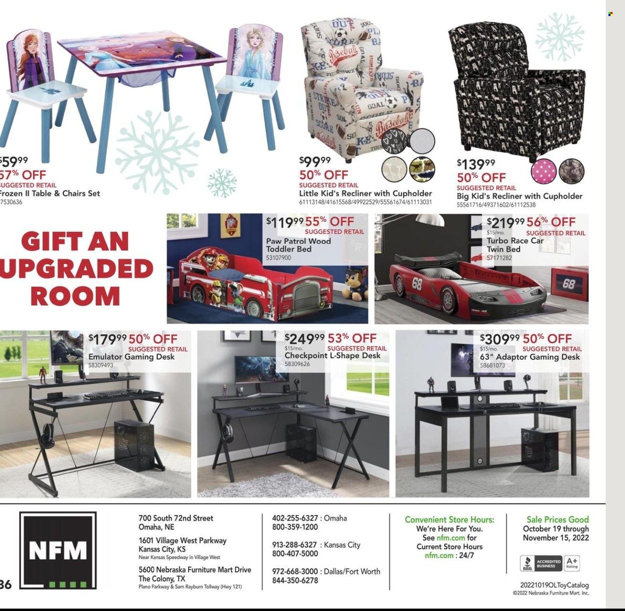 Nebraska Furniture Mart (IA, KS, NE, TX) Weekly Ad Flyer Specials October 19 to November 15, 2022