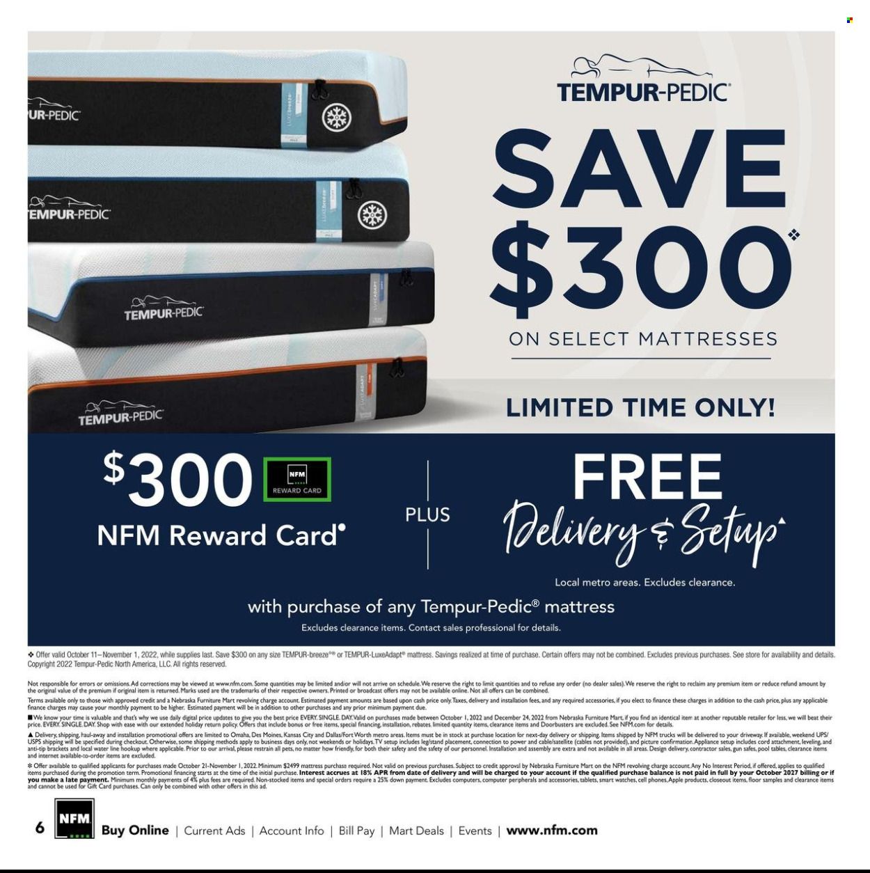 Nebraska Furniture Mart (IA, KS, NE, TX) Weekly Ad Flyer Specials October 21 to October 25, 2022