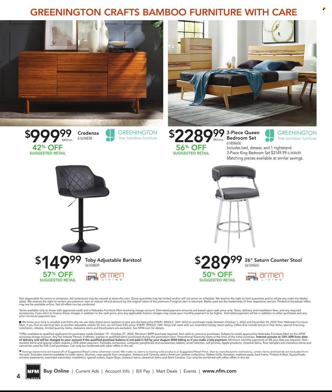 Nebraska Furniture Mart (IA, KS, NE, TX) Weekly Ad Flyer Specials October 21 to October 27, 2022