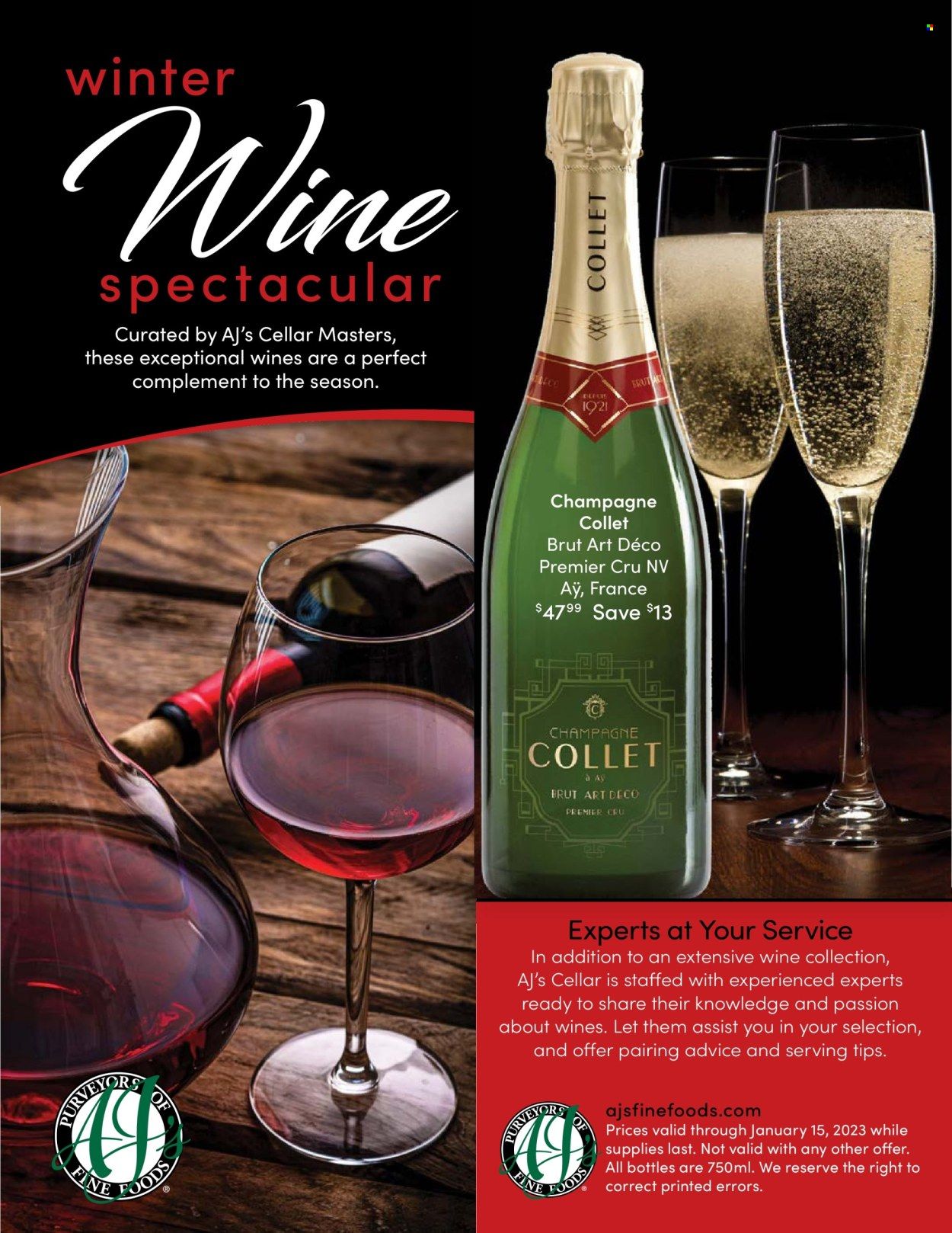 AJ's Fine Foods (AZ) Weekly Ad Flyer Specials October 22 to January 15, 2023