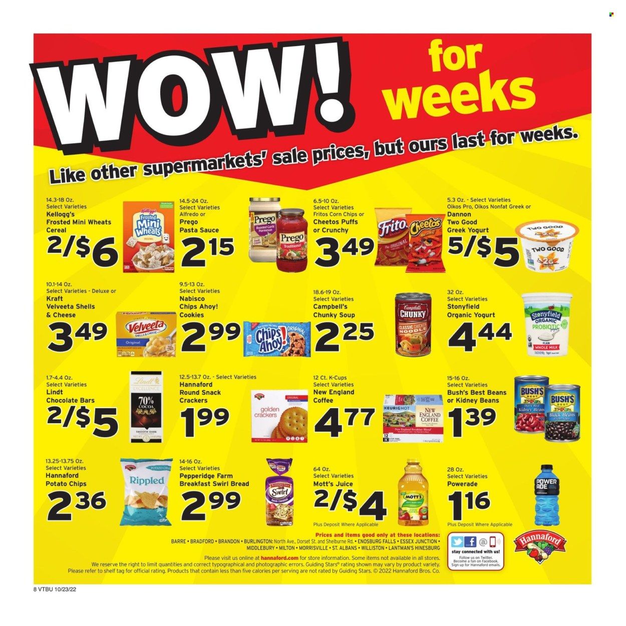 Hannaford (VT) Weekly Ad Flyer Specials October 23 to October 29, 2022