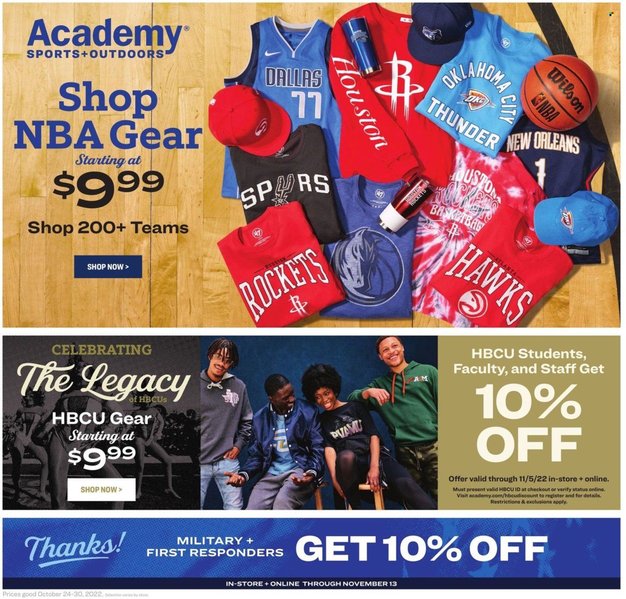 Academy Sports + Outdoors Weekly Ad Flyer Specials October 24 to October 30, 2022