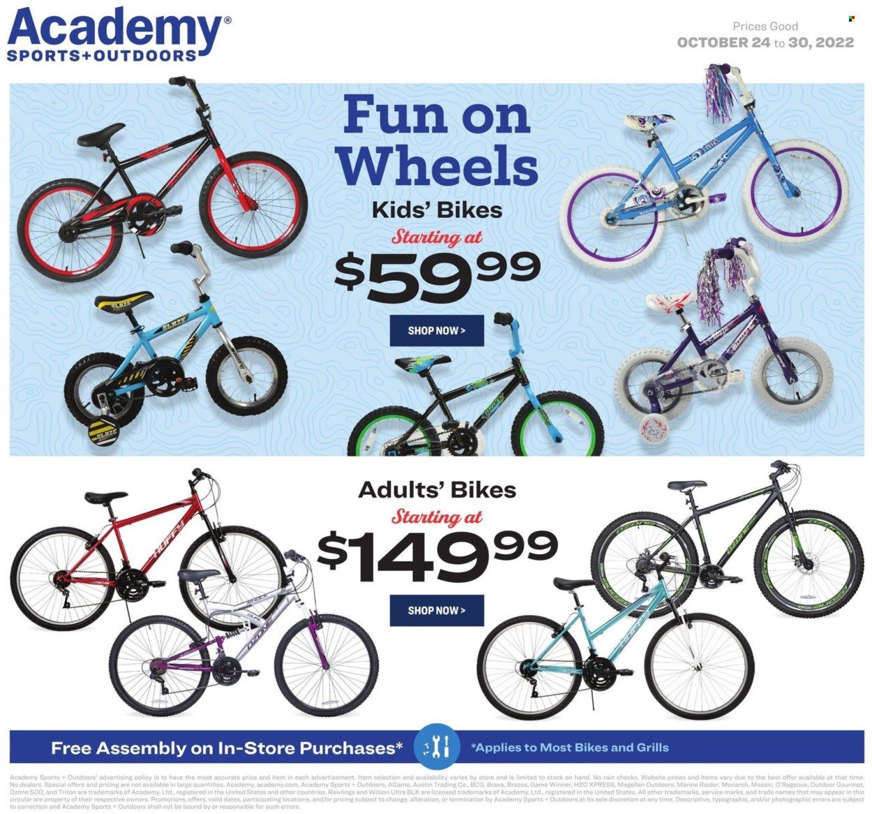 Academy Sports + Outdoors Weekly Ad Flyer Specials October 24 to October 30, 2022