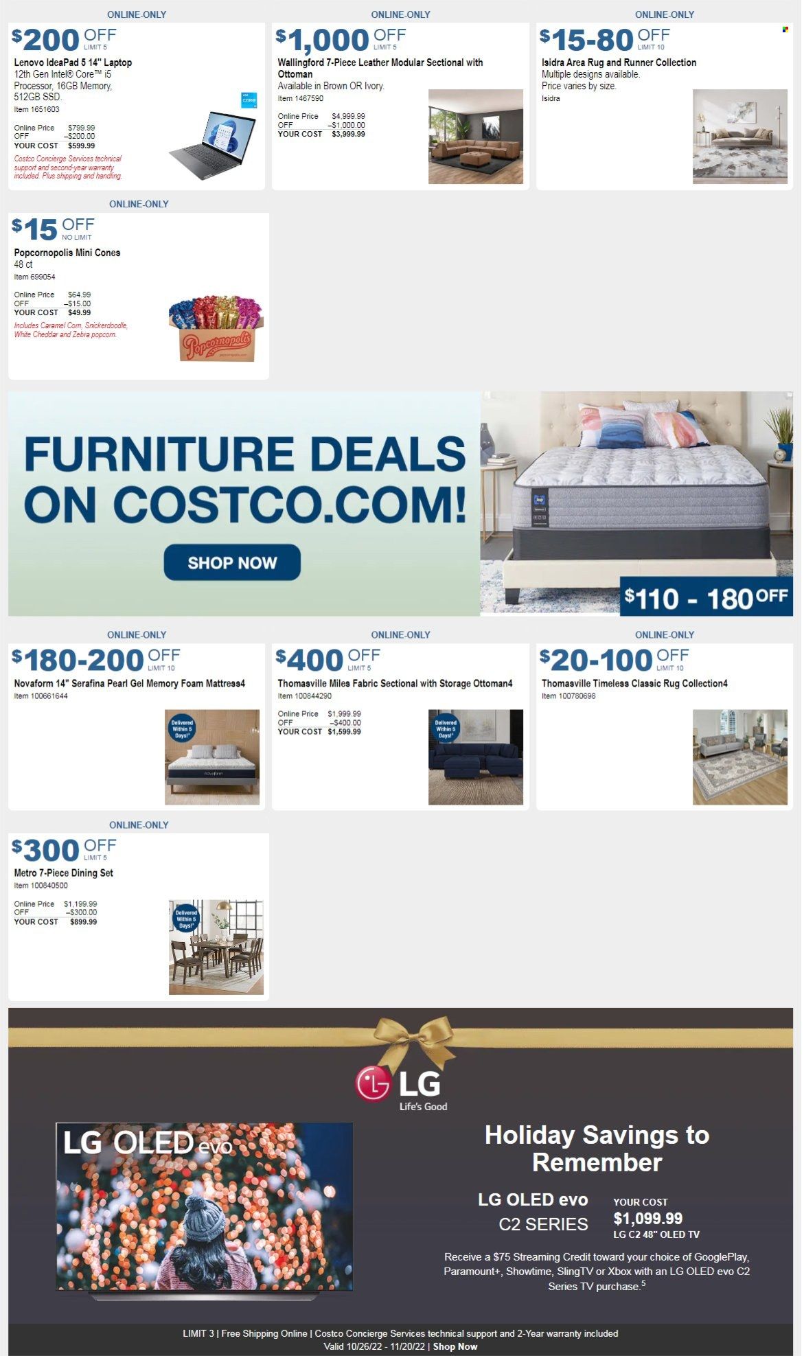 Costco Weekly Ad Flyer Specials October 26 to November 20, 2022