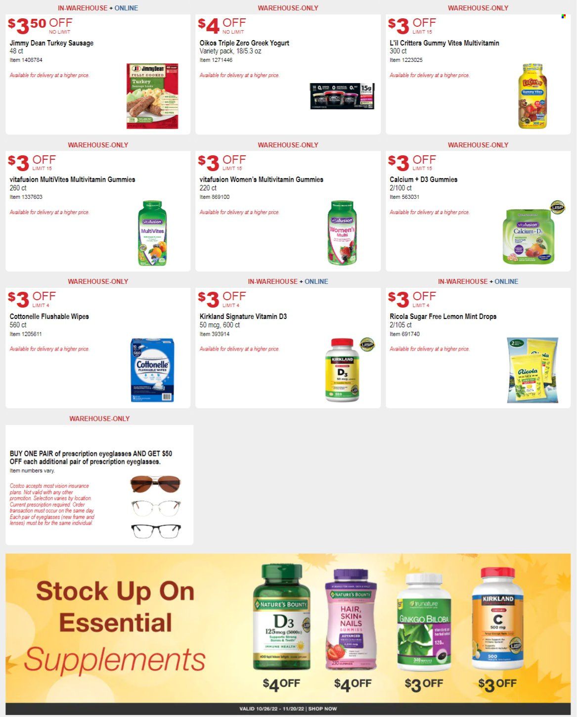 Costco Weekly Ad Flyer Specials October 26 to November 20, 2022