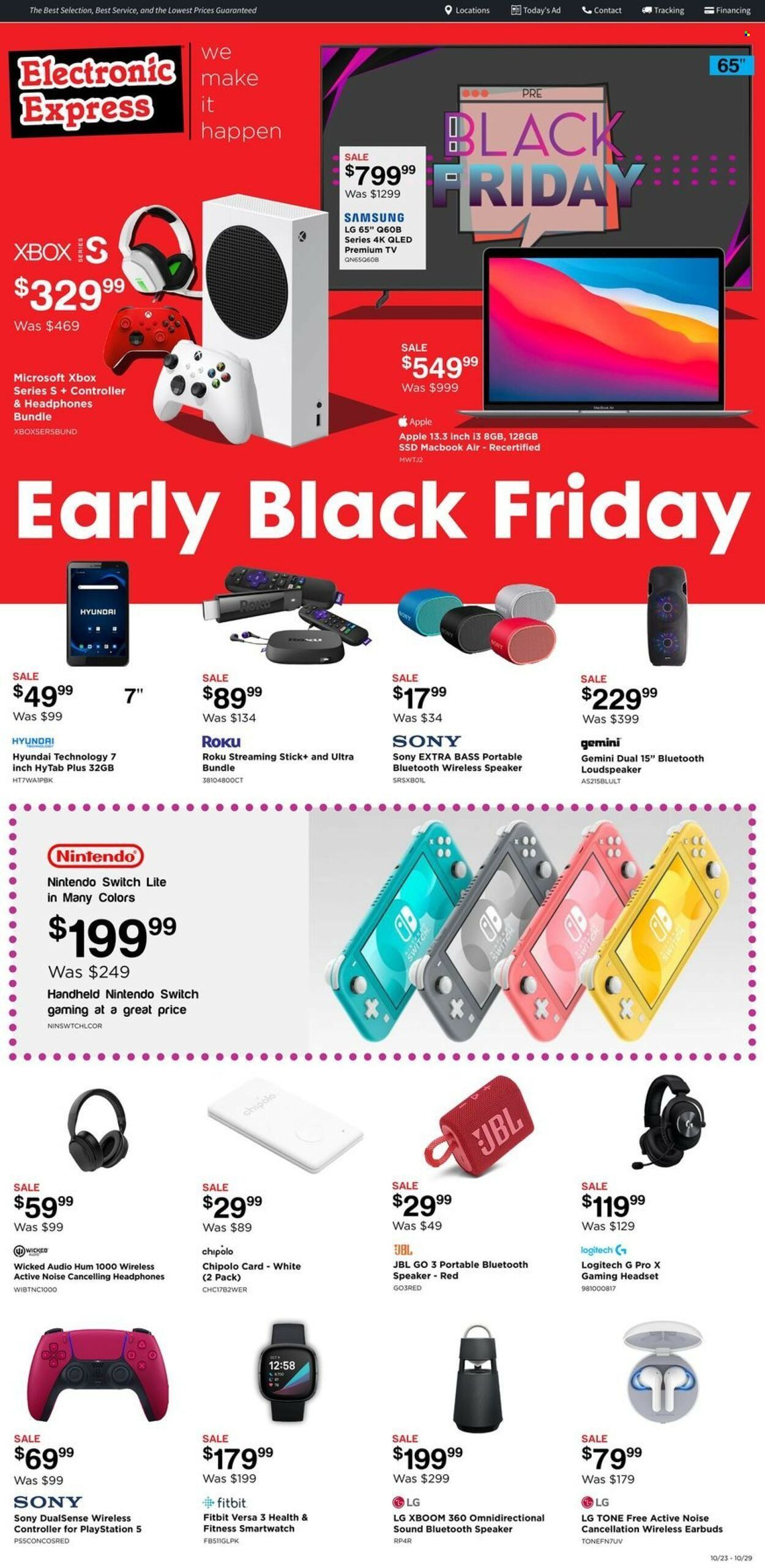 Electronic Express (AL, TN) Weekly Ad Flyer Specials October 23 to October 29, 2022