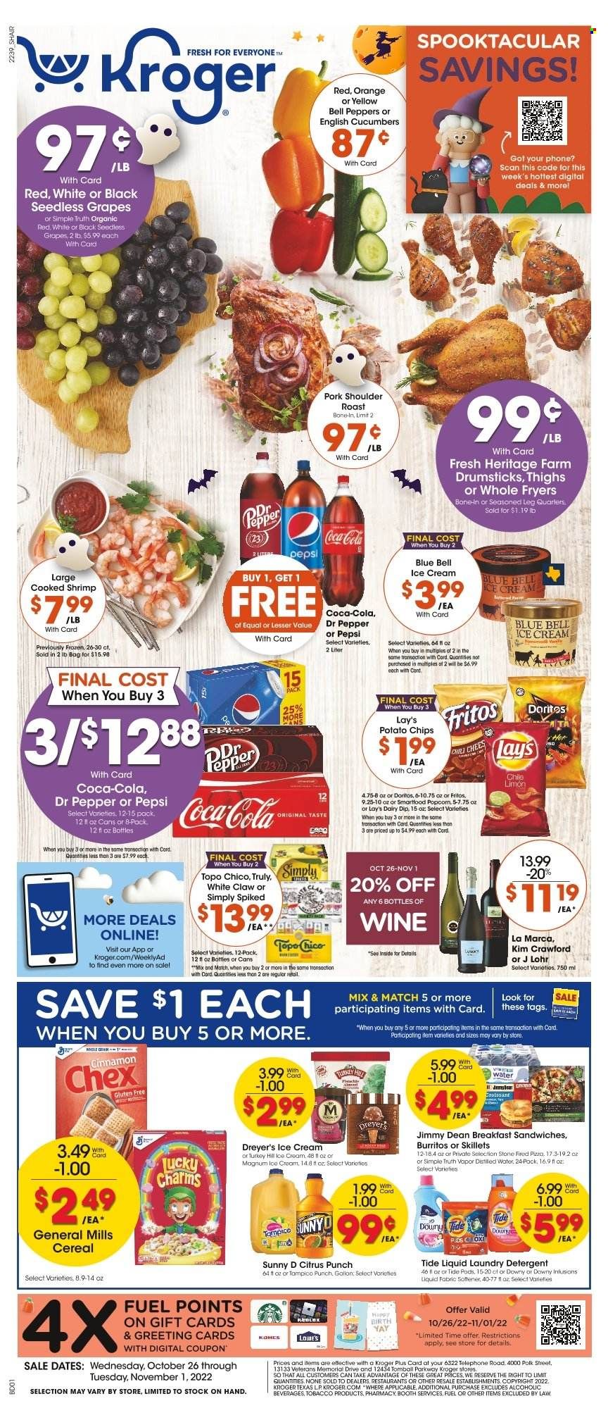 Kroger (GA, IL, LA, MI, OK, SC, TN, TX, VA) Weekly Ad Flyer Specials October 26 to November 1, 2022